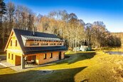 PRONÁJEM - novostavba, rekreační dům 5+kk, 156 m2, pozemek 1381 m2, Pernek / Lipno, cena 37000 CZK / objekt / měsíc, nabízí 